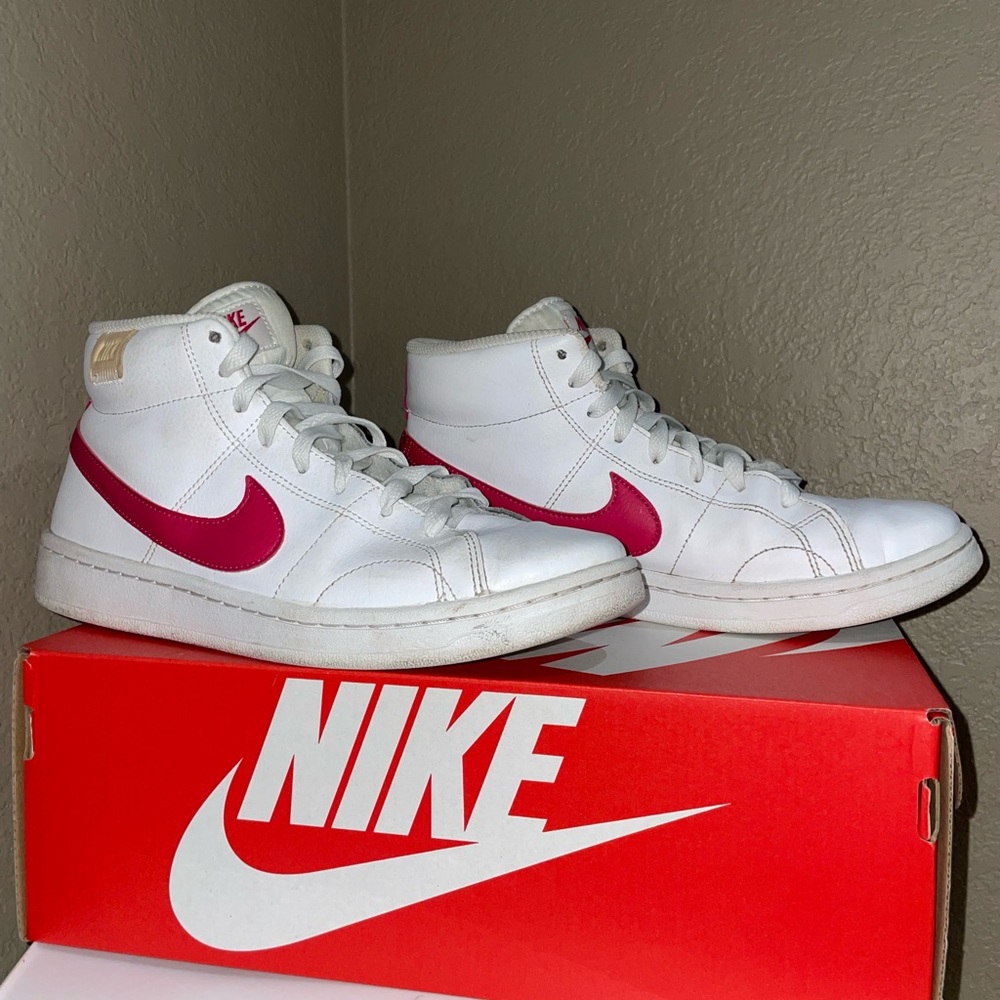 Nikes pink high tops